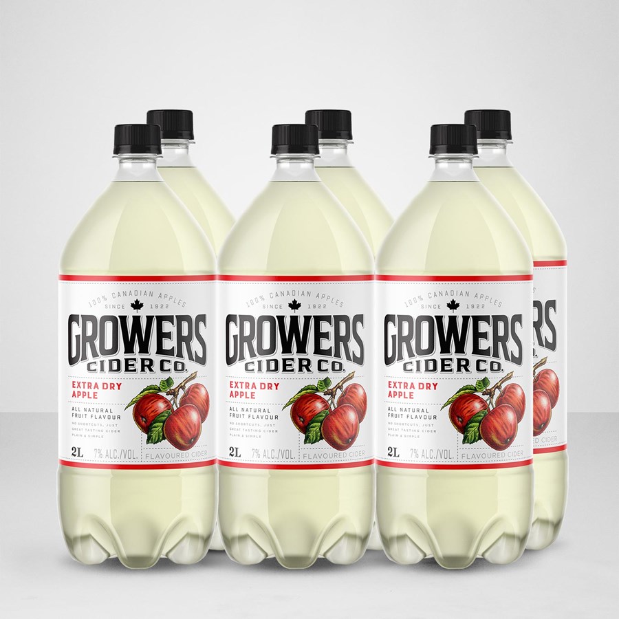 Growers Extra Dry Apple Case Sale 2 litre bottle